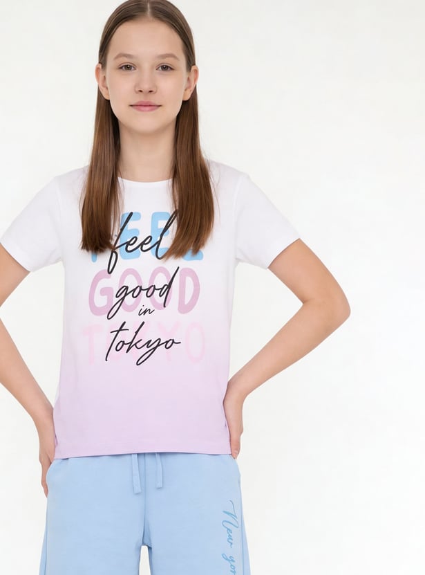 FAME FOREVER Girls Graphic Print T-shirt