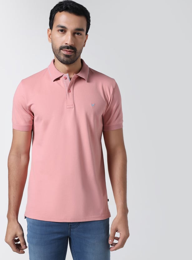 BLACKBERRYS CASUAL Ribbed Collar Polo T-shirt
