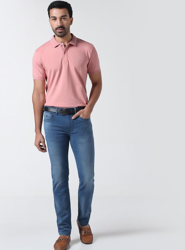BLACKBERRYS CASUAL Ribbed Collar Polo T-shirt