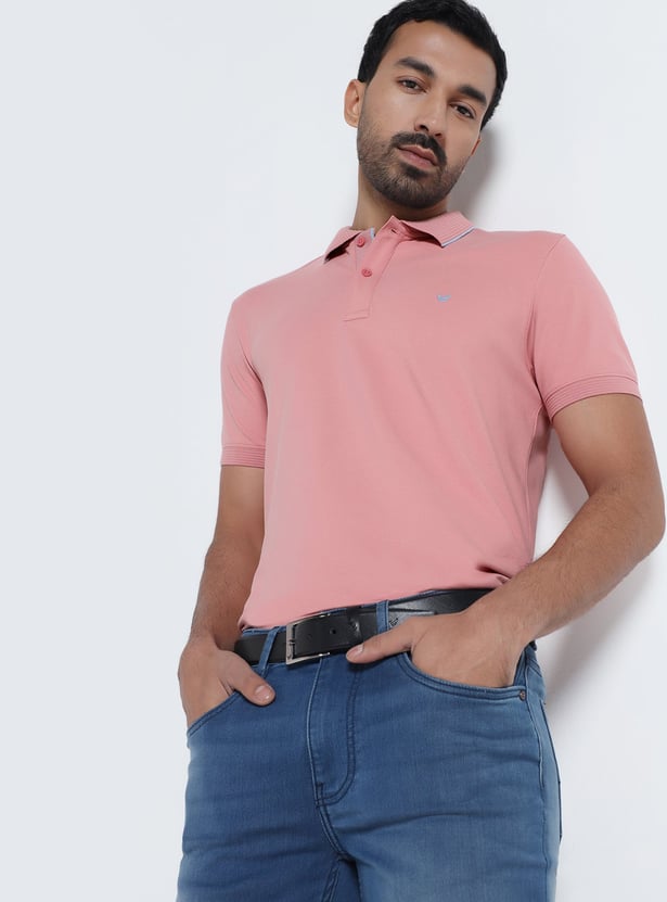 BLACKBERRYS CASUAL Ribbed Collar Polo T-shirt