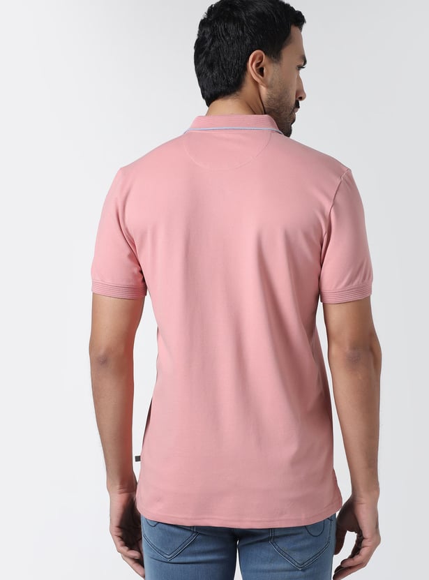 BLACKBERRYS CASUAL Ribbed Collar Polo T-shirt