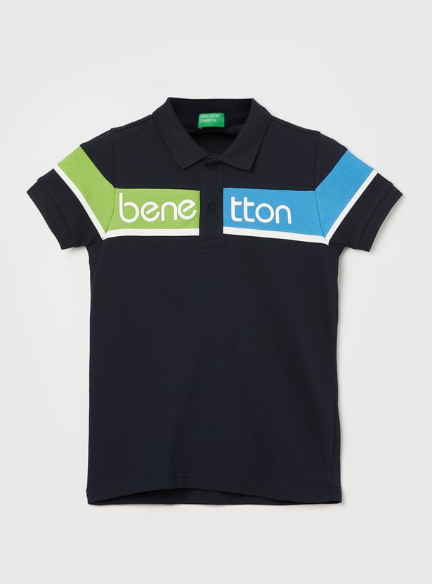 UNITED COLORS OF BENETTON Boys Printed Polo T-shirt