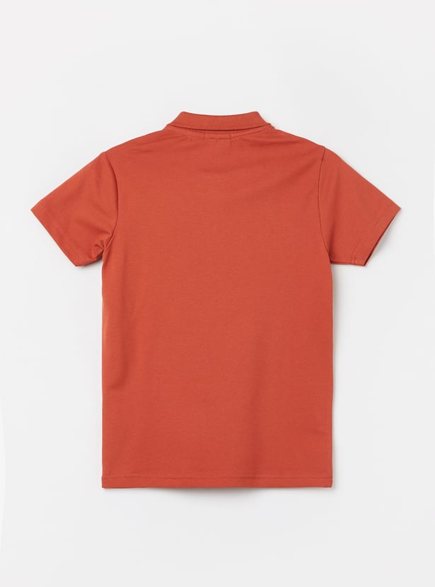 UNITED COLORS OF BENETTON Boys Typographic Print Polo T-shirt