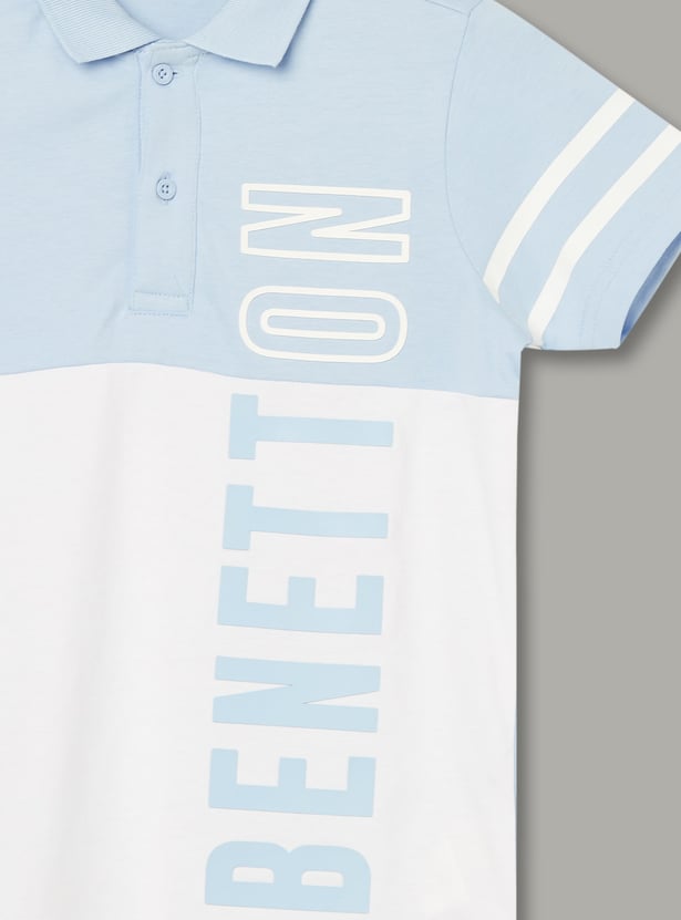 UNITED COLORS OF BENETTON Boys Colourblock Polo T-shirt