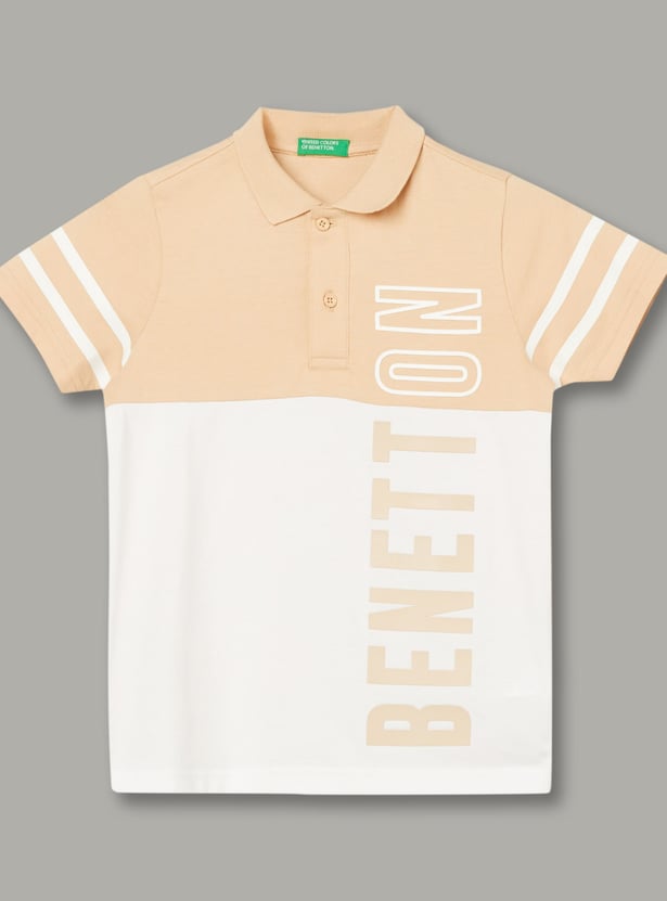 UNITED COLORS OF BENETTON Boys Colourblock Polo T-shirt