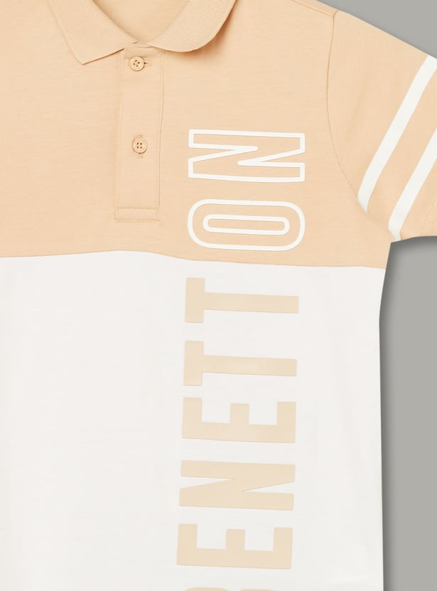 UNITED COLORS OF BENETTON Boys Colourblock Polo T-shirt