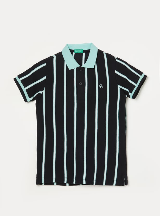 UNITED COLORS OF BENETTON Boys Striped Polo T-shirt