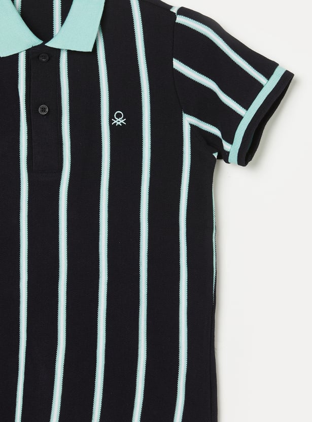 UNITED COLORS OF BENETTON Boys Striped Polo T-shirt