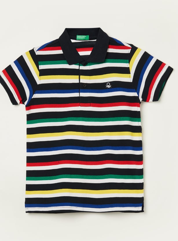UNITED COLORS OF BENETTON Boys Striped Polo T-shirt