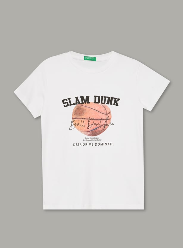 UNITED COLORS OF BENETTON Boys Basketball Graphic T-shirt