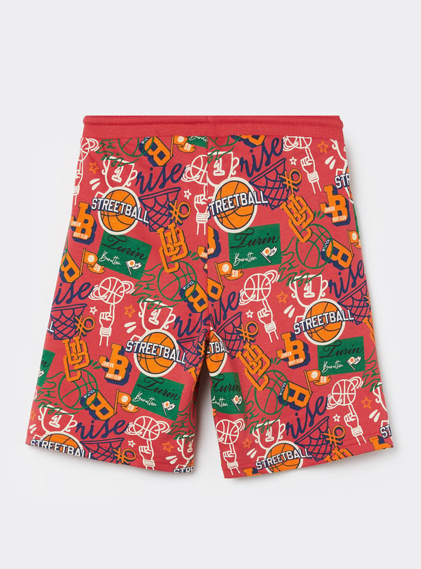 UNITED COLORS OF BENETTON Boys Printed Regular Shorts