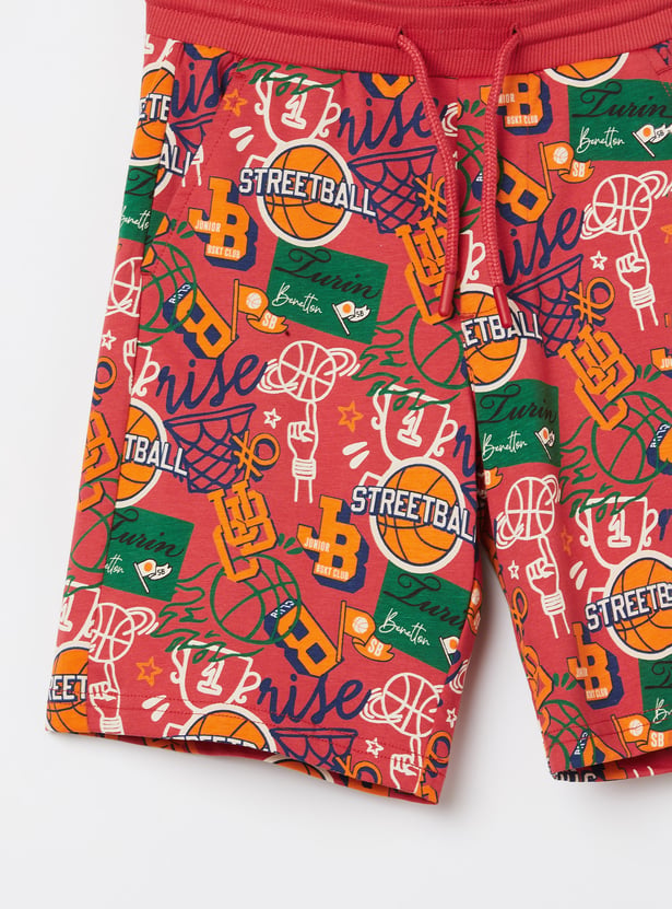 UNITED COLORS OF BENETTON Boys Printed Regular Shorts