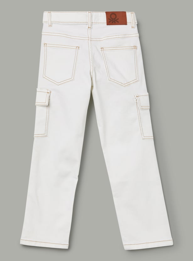 UNITED COLORS OF BENETTON Boys Medium Wash Regular Fit Jeans