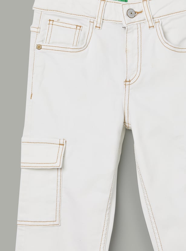UNITED COLORS OF BENETTON Boys Medium Wash Regular Fit Jeans