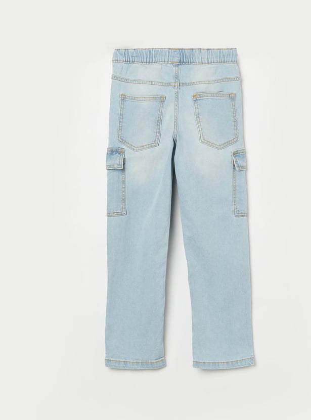 UNITED COLORS OF BENETTON Boys Light Wash Regular Fit Jeans