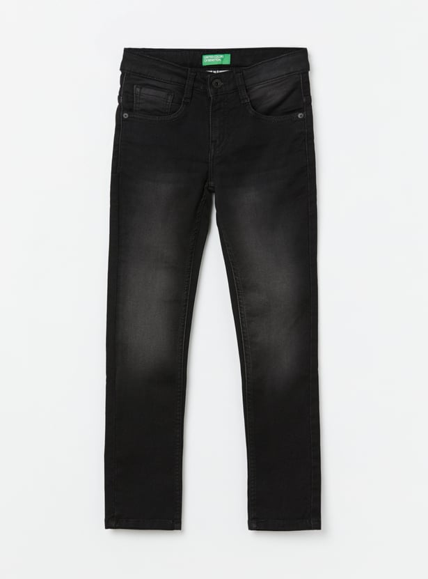 UNITED COLORS OF BENETTON Boys Washed Slim Fit Jeans