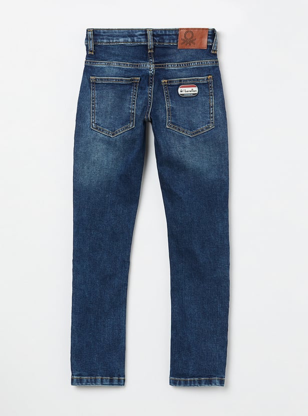 UNITED COLORS OF BENETTON Boys Washed Slim Fit Jeans