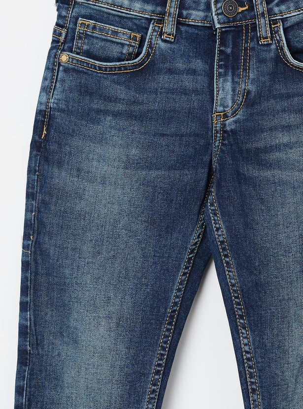UNITED COLORS OF BENETTON Boys Washed Slim Fit Jeans