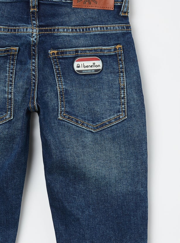 UNITED COLORS OF BENETTON Boys Washed Slim Fit Jeans