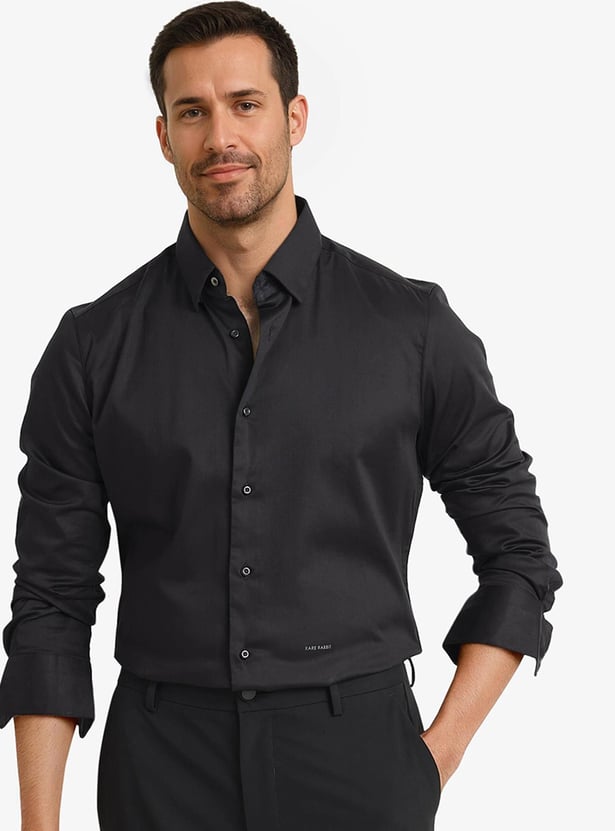 RARE RABBIT Solid Regular Fit Shirt