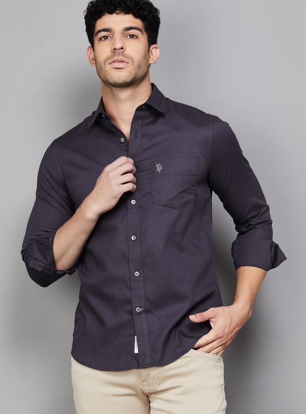 US POLO ASSN Solid Regular Fit Shirt