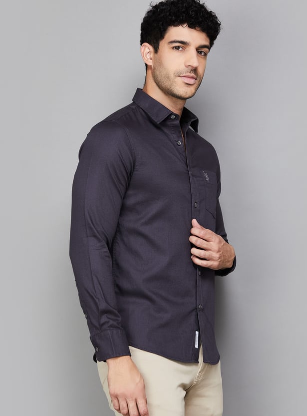 US POLO ASSN Solid Regular Fit Shirt