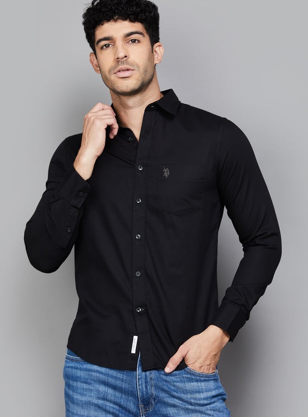 US POLO ASSN Solid Regular Fit Shirt