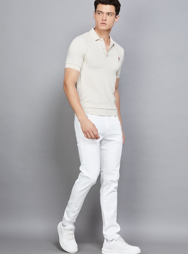 US POLO ASSN Solid Slim Tapered Jeans