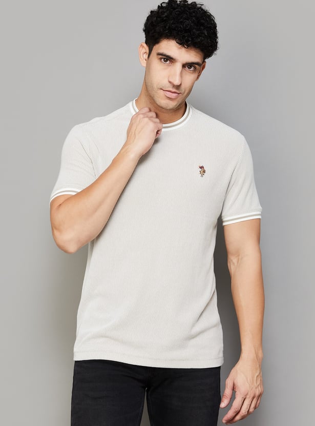 US POLO ASSN Solid Crew Neck T-shirt