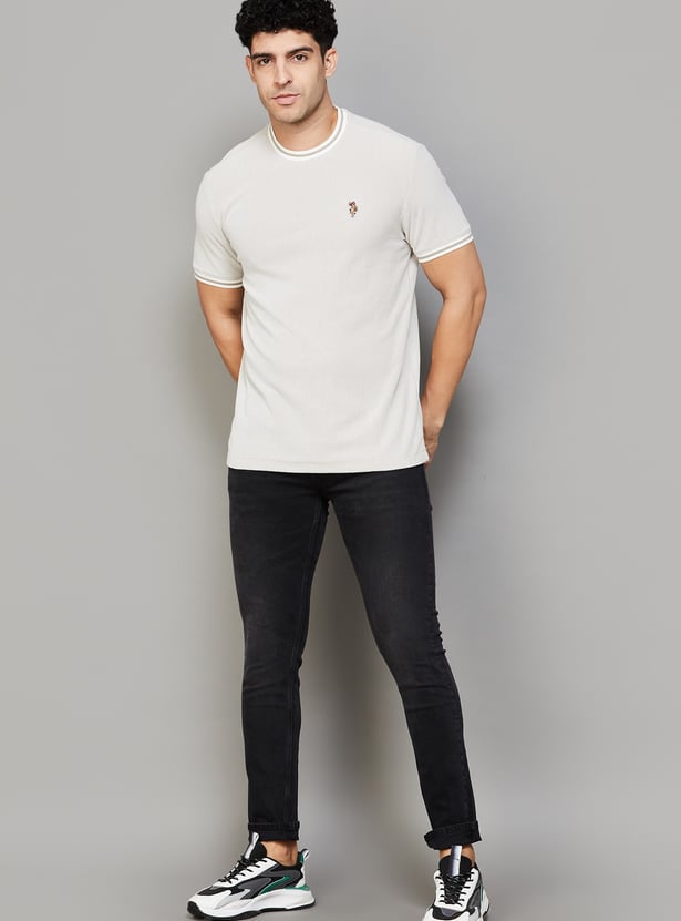 US POLO ASSN Solid Crew Neck T-shirt