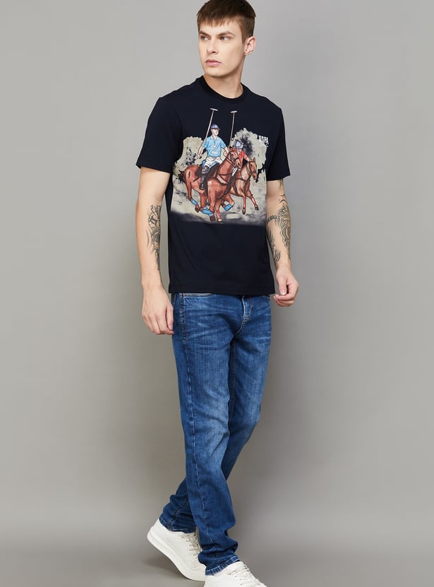 US POLO ASSN Graphic Print Crew-Neck T-shirt