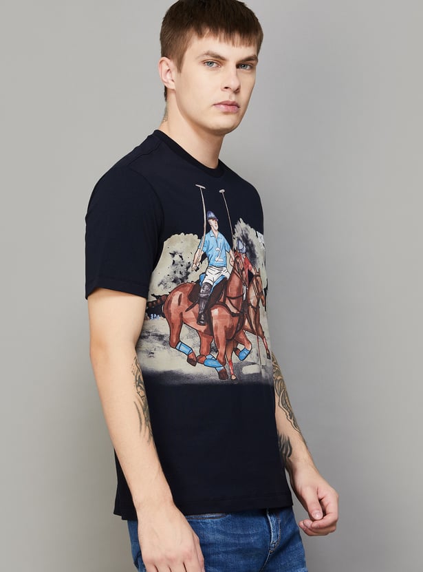 US POLO ASSN Graphic Print Crew-Neck T-shirt