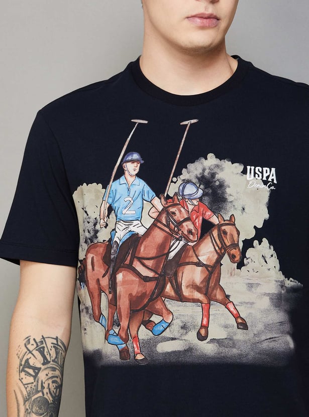 US POLO ASSN Graphic Print Crew-Neck T-shirt
