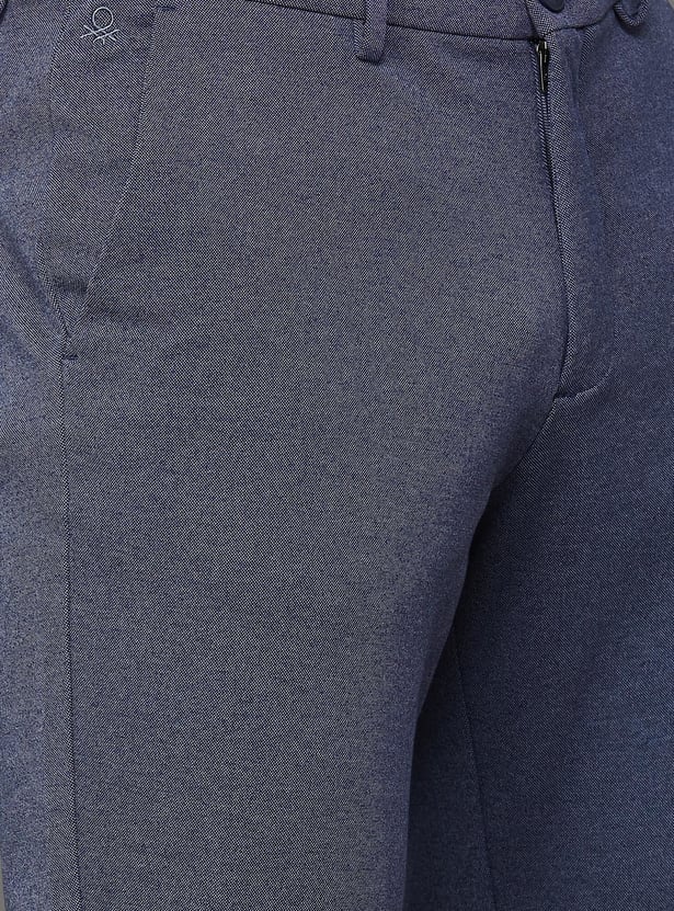 UNITED COLORS OF BENETTON Textured Regular Fit Trousers