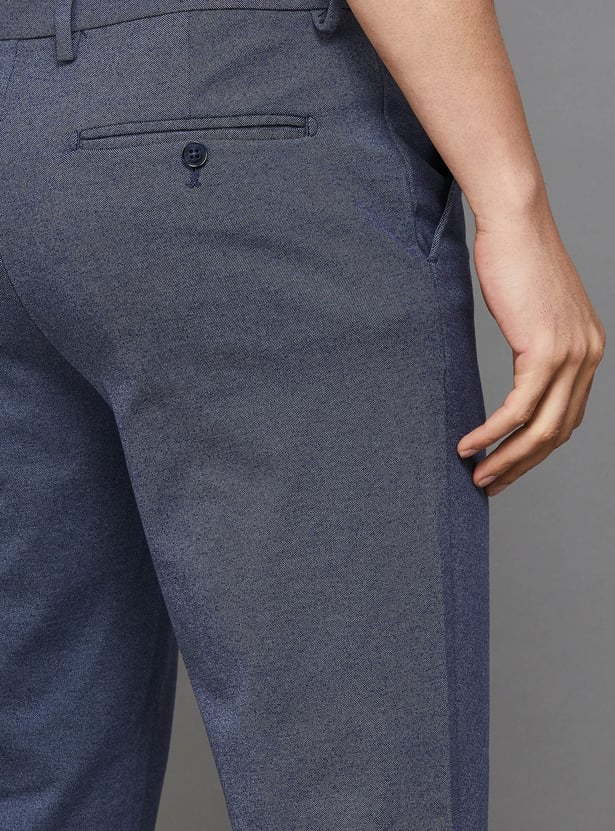 UNITED COLORS OF BENETTON Textured Regular Fit Trousers