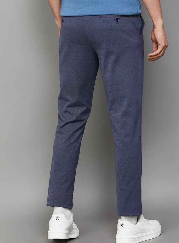 UNITED COLORS OF BENETTON Textured Regular Fit Trousers