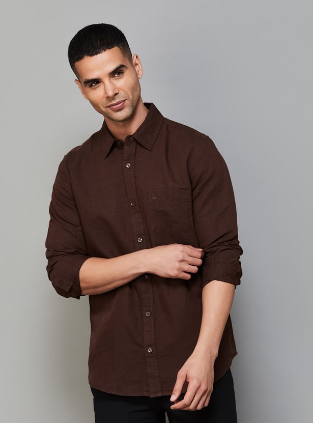 UNITED COLORS OF BENETTON Textured Regular Fit Shirt