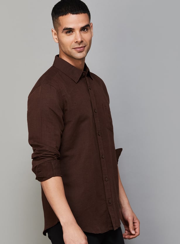 UNITED COLORS OF BENETTON Textured Regular Fit Shirt