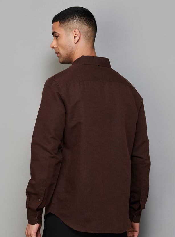 UNITED COLORS OF BENETTON Textured Regular Fit Shirt