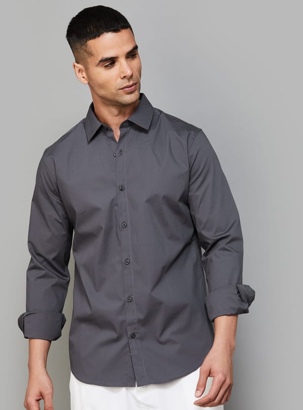 UNITED COLORS OF BENETTON Solid Slim Fit Shirt