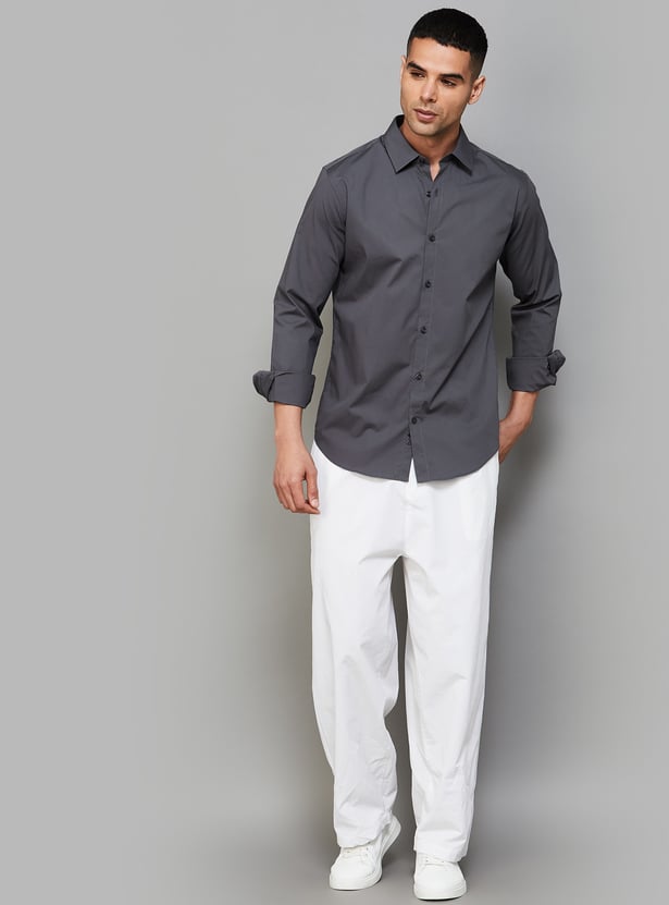 UNITED COLORS OF BENETTON Solid Slim Fit Shirt