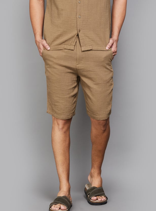 UNITED COLORS OF BENETTON Textured Shorts