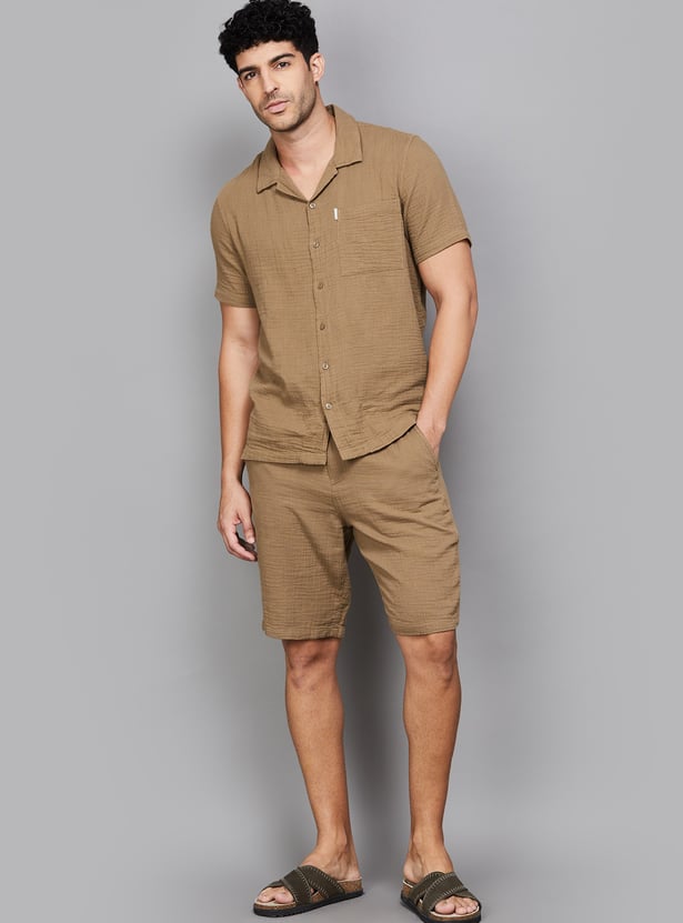 UNITED COLORS OF BENETTON Textured Shorts