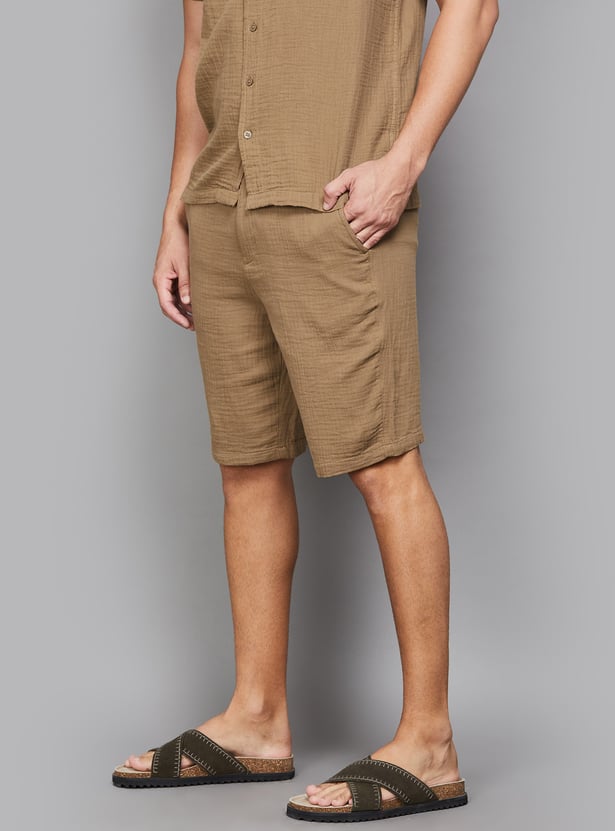 UNITED COLORS OF BENETTON Textured Shorts