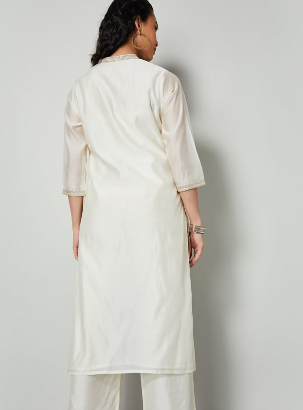 MELANGE Embroidered Straight Kurta