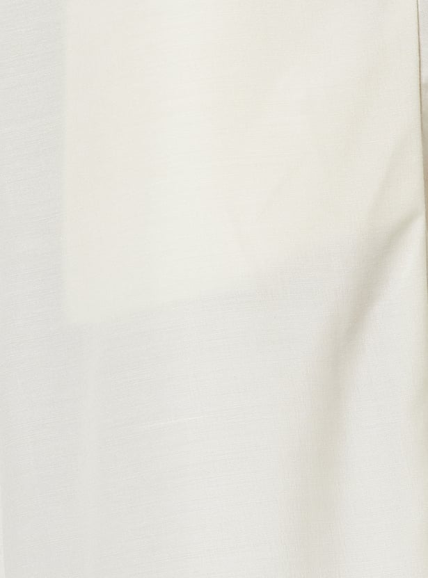 MELANGE Embroidered Hem Palazzos