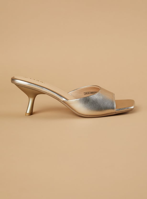 CODE Embossed Spool Heels