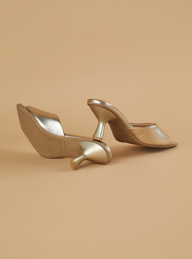 CODE Embossed Spool Heels