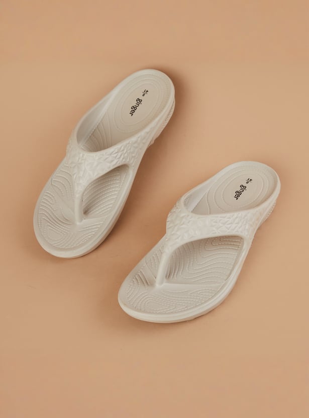 GINGER Embossed Flip Flops