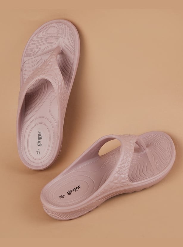 GINGER Embossed Flip Flops